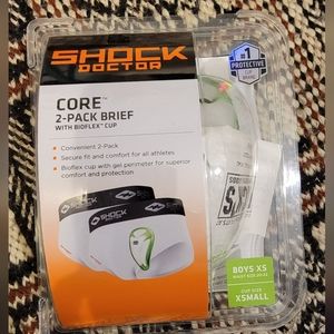 NWT Shock Doctor  2- pack brief with bioflex cup
